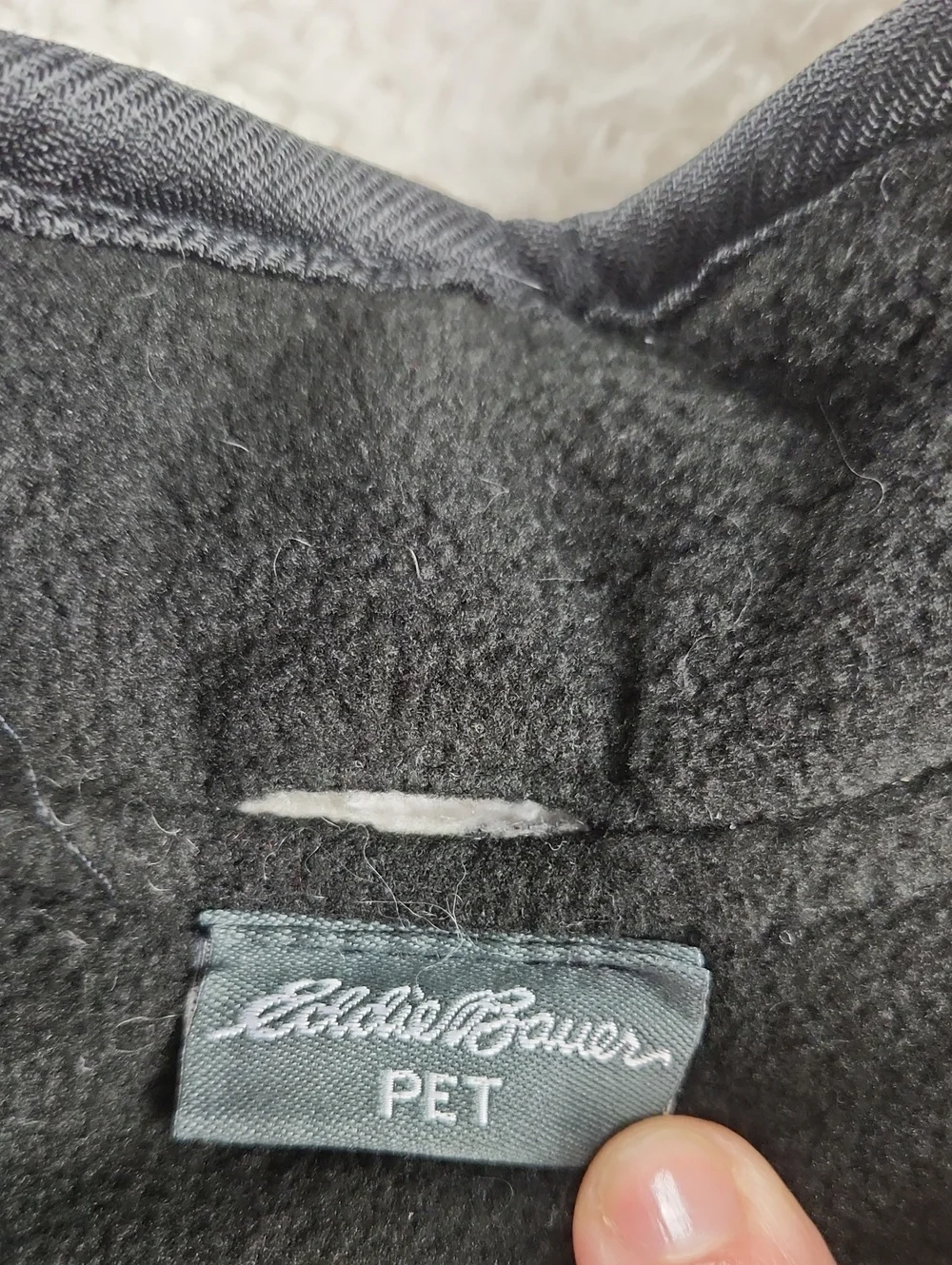Eddie Bauer Black Pet Fleece Buffalo Plaid Jacket White Black Small
